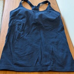 Lululemon Size 8 Ebb to Street Racerback Tank Top - Navy Blue